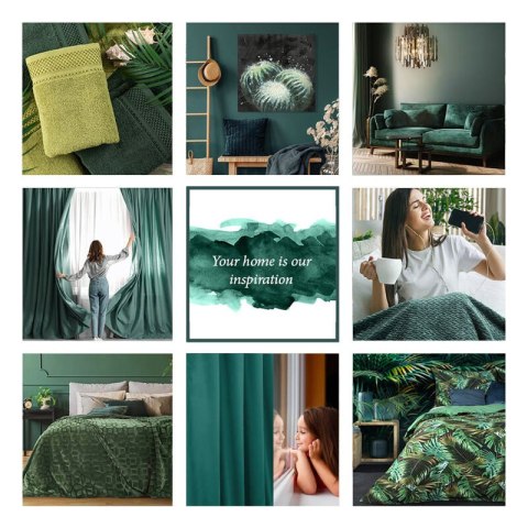 ZASŁONA GOTOWA ELIZA NA TAŚMIE 140 X 300 CM CIEMNOMIĘTOWY