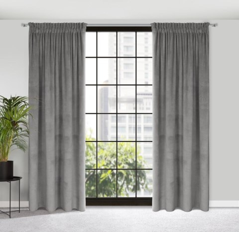 ZASŁONA GOTOWA ELIZA NA TAŚMIE 140 X 300 CM SZARY