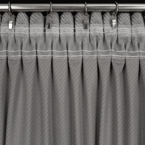 ZASŁONA GOTOWA ELIZA NA TAŚMIE 140 X 300 CM SZARY