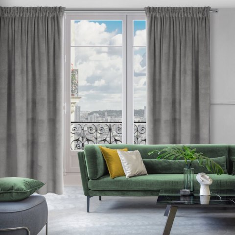 ZASŁONA GOTOWA ELIZA NA TAŚMIE 140 X 300 CM SZARY