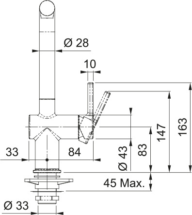 Bateria kuchenna Active L pull-out spray