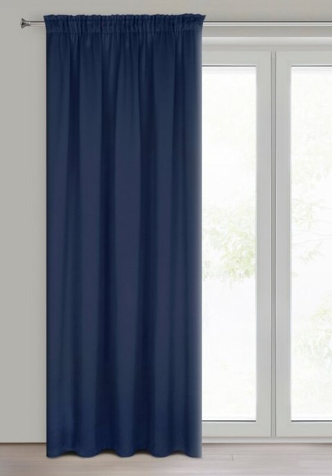 ZASŁONA GOTOWA D91 PARISA NA TAŚMIE 140 X 270 CM GRANATOWY