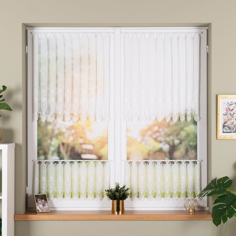 Zazdrostka haftowana panelowa na batyście, wysokość 30cm, kolor 010 naturalny 093003/388/010/000030/1