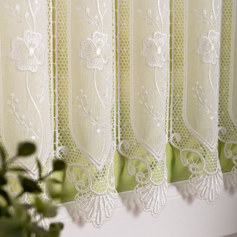 Zazdrostka haftowana panelowa na batyście, wysokość 30cm, kolor 010 naturalny 093003/388/010/000030/1