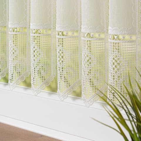 Zazdrostka haftowana panelowa na batyście, wysokość 30cm, kolor 010 naturalny 096269/388/010/000030/1