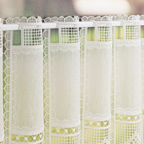 Zazdrostka haftowana panelowa na batyście, wysokość 30cm, kolor 010 naturalny 096269/388/010/000030/1