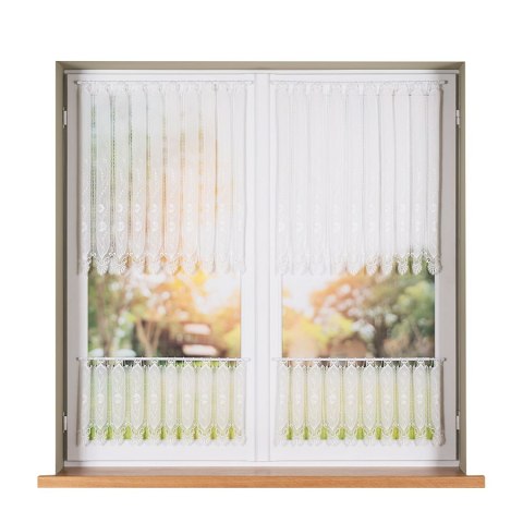 Zazdrostka haftowana panelowa na batyście, wysokość 40cm, kolor 010 naturalny 093003/388/010/000040/1