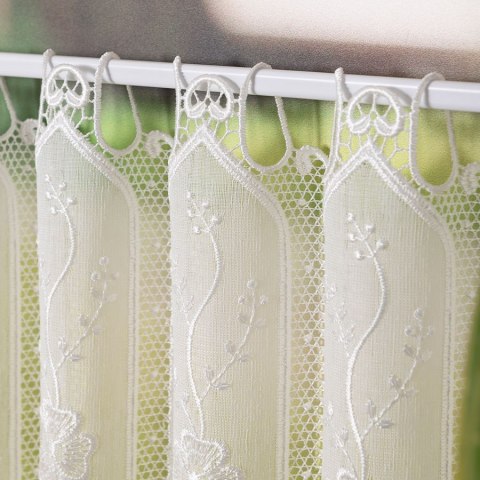 Zazdrostka haftowana panelowa na batyście, wysokość 70cm, kolor 010 naturalny 093003/388/010/000070/1