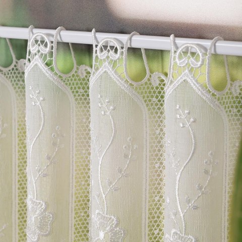 Zazdrostka haftowana panelowa na batyście, wysokość 90cm, kolor 010 naturalny 093003/388/010/000090/1