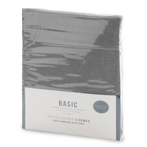 PRZEŚCIERADŁO Z GUMKĄ BASIC 180 X 200 X 30 CM STALOWY