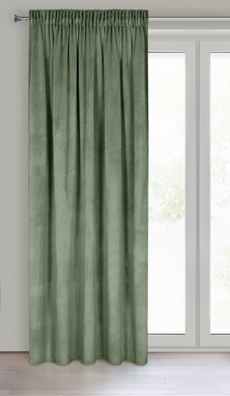 ZASŁONA GOTOWA D91 ROSA NA TAŚMIE 135 X 300 CM OLIWKOWY