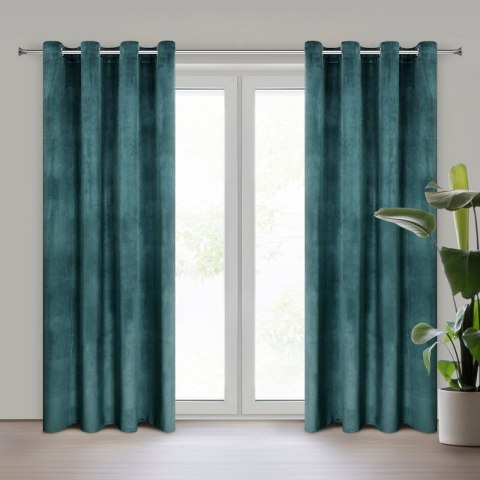 ZASŁONA GOTOWA MELANIE 140 X 270 CM CIEMNONIEBIESKI