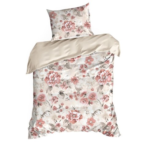 KOMPLET POŚCIELI SATYNOWEJ SPRING 42 220 X 200 CM PUDROWY RÓŻ