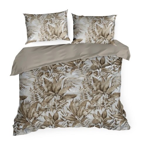 KOMPLET POŚCIELI SATYNOWEJ SPRING 46 160 X 200 CM CIEMNOBEŻOWY