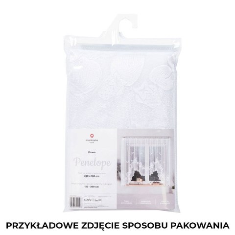 PENELOPE Firanka żakardowa gotowa, szerokość 400 x wysokość 160cm, kolor 001 biały 002691/FBL/001/400160/1