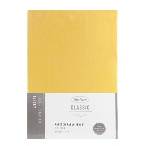 PRZEŚCIERADŁO JERSEY3 240 X 220 X 30 CM MUSZTARDOWY