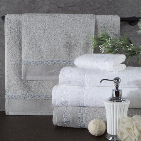 RĘCZNIK SISI (03) 50 X 90 CM SREBRNY