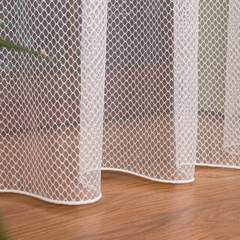 Firanka fantazyjna z ołowianką, wysokość 300cm, kolor 002 off white 475033/OLO/002/000300/1