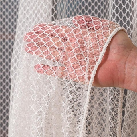 Firanka fantazyjna z ołowianką, wysokość 300cm, kolor 002 off white 475033/OLO/002/000300/1