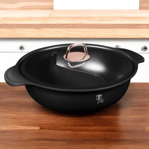 GARNEK TYTANOWY HOT POT Z POKRYWĄ 30cm BERLINGER HAUS BH-8627 BLACK ROSE