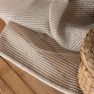 MALIA Firana fantazyjna z ołowianką, wysokość 300cm, kolor 005 beżowy 578039/OLO/005/000300/1