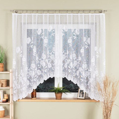 MONIKA Firanka żakardowa gotowa, szerokość 300 x wysokość 160cm, kolor 001 biały 107284/FBL/001/300160/1