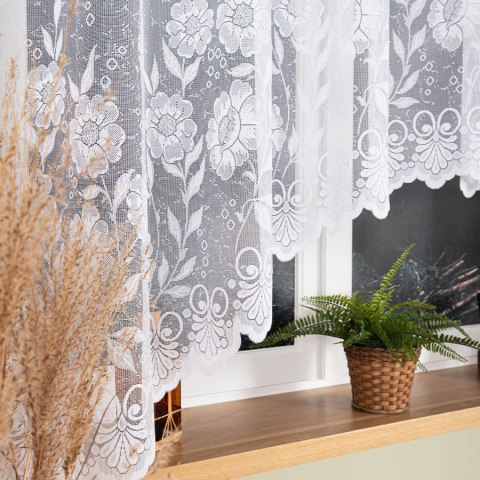 MONIKA Firanka żakardowa gotowa, szerokość 300 x wysokość 160cm, kolor 001 biały 107284/FBL/001/300160/1