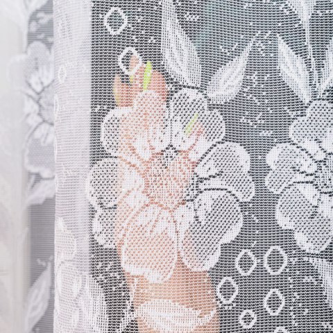 MONIKA Firanka żakardowa gotowa, szerokość 300 x wysokość 160cm, kolor 001 biały 107284/FBL/001/300160/1