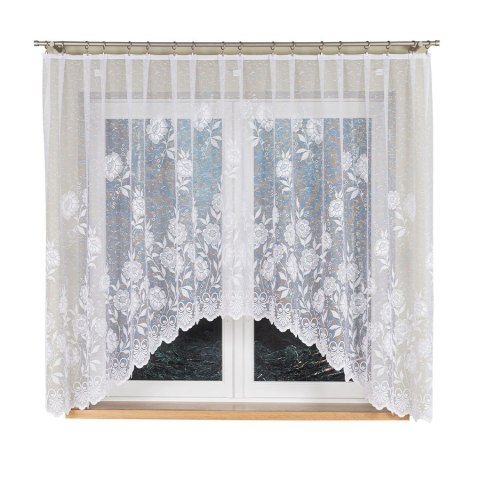 MONIKA Firanka żakardowa gotowa, szerokość 300 x wysokość 160cm, kolor 001 biały 107284/FBL/001/300160/1