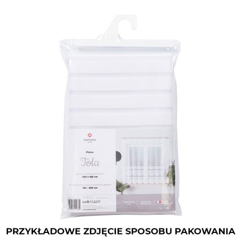 ŻANETA Firanka żakardowa gotowa, szerokość 320 x wysokość 80cm, kolor 001 biały 181043/FBL/001/320080/1