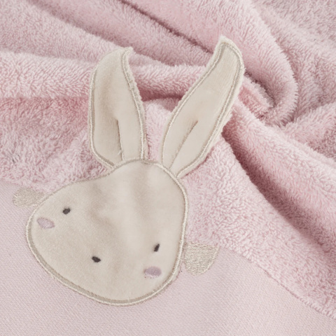 Ręcznik BABY 57 z motywem króliczka kolor różowy