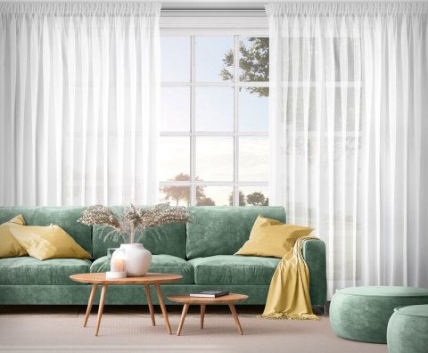 FIRANA GOTOWA LUCY NA TAŚMIE 350X250 CM BIAŁY