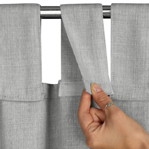 ZASŁONA GOTOWA GARDEN NA SZELKACH 155 X 260 CM SREBRNY