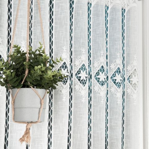 Zazdrostka z aplikacją, wysokość 75cm, kolor 012 kremowy 015590/000/012/000075/1