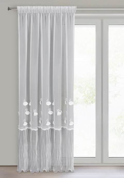 FIRANA GOTOWA AVRIL NA TAŚMIE 140 X 270 CM BIAŁY