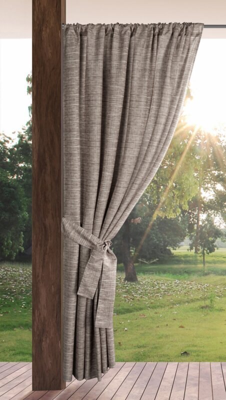 ZASŁONA GOTOWA GARDEN 10 NA TAŚMIE 155 X 200 CM BRĄZOWY