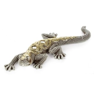 FIGURKA DEKORACYJNA GATOS 20 X 8 X 3 CM SREBRNY