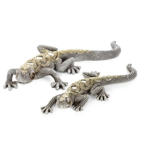 FIGURKA DEKORACYJNA GATOS 20 X 8 X 3 CM SREBRNY