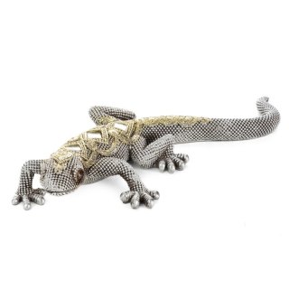 FIGURKA DEKORACYJNA GATOS 25 X 11 X 5 CM SREBRNY