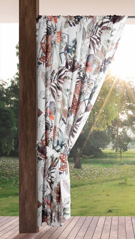 ZASŁONA GOTOWA GARDEN 21 NA TAŚMIE 155 X 200 CM BIAŁY