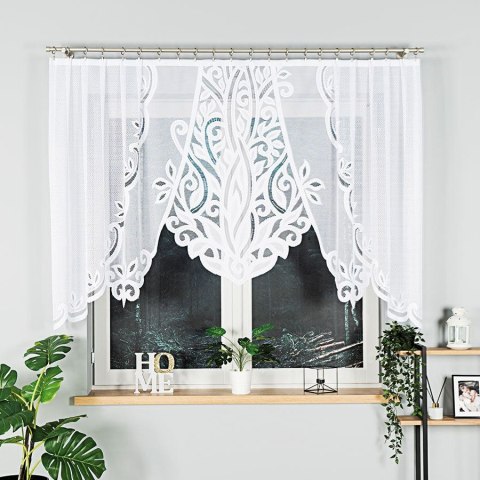 POLA Firanka żakardowa gotowa, szerokość 275 x wysokość 130cm, kolor 001 biały 019368/FBL/001/275130/1