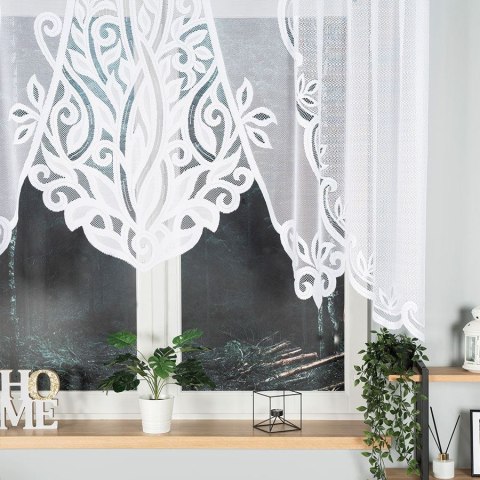 POLA Firanka żakardowa gotowa, szerokość 275 x wysokość 130cm, kolor 001 biały 019368/FBL/001/275130/1