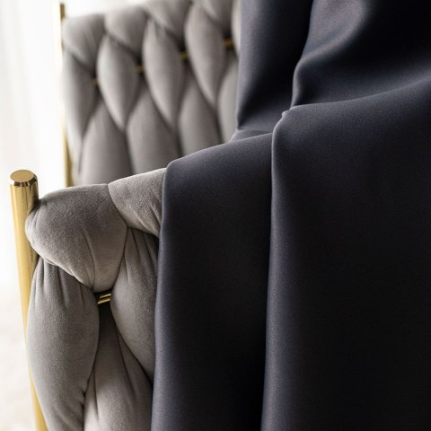 Zasłona gotowa typu blackout na przelotkach, szerokość 140cm x wysokość 250cm, kolor 205 ciemny szary TD0015/ZGP/205/140250/1