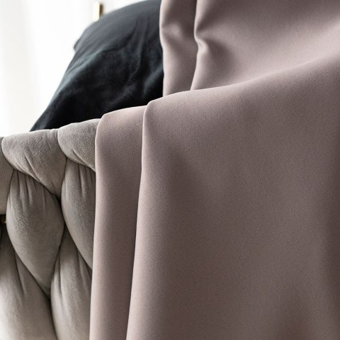 Zasłona gotowa typu blackout na przelotkach, szerokość 140cm x wysokość 250cm, kolor 206 szary TD0015/ZGP/206/140250/1