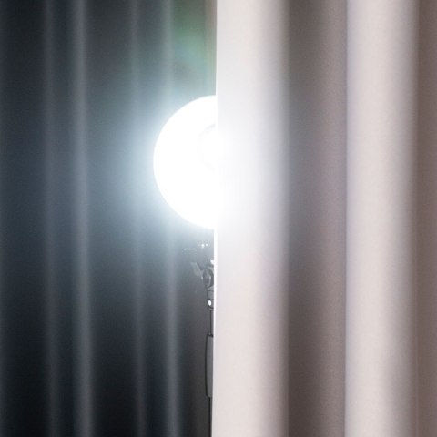 Zasłona gotowa typu blackout na przelotkach, szerokość 140cm x wysokość 250cm, kolor 206 szary TD0015/ZGP/206/140250/1