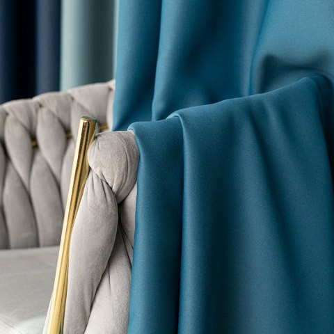 Zasłona gotowa typu blackout na przelotkach, szerokość 140cm x wysokość 250cm, kolor 228 petrol TD0015/ZGP/228/140250/1