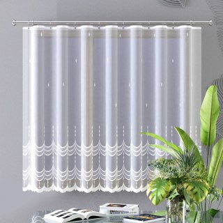 Firanka żakardowa pasowa, wysokość 150cm, kolor 001 biały 359070/000/001/000708/1