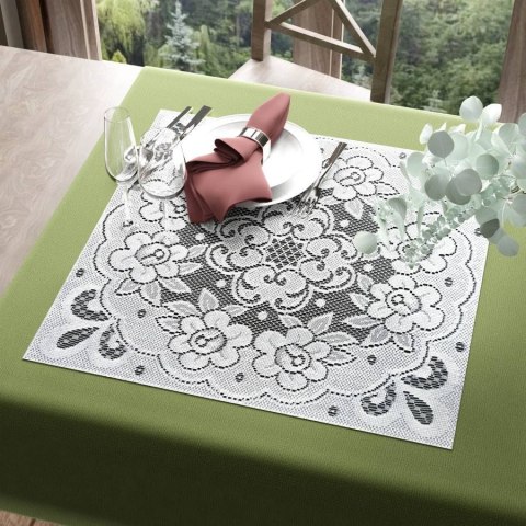 Serwetka żakardowa gotowa, rozmiar 30x30cm, kolor biały 001 671950/000/001/000000/1