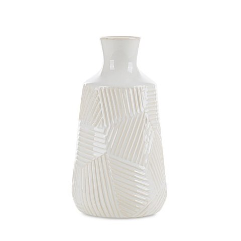 WAZON DEKORACYJNY ROMINA (01) 13 X 13 X 23 CM KREMOWY