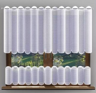 Zazdrostka żakardowa po całości, wysokość 40cm, kolor biały 001 681008/000/001/000040/1